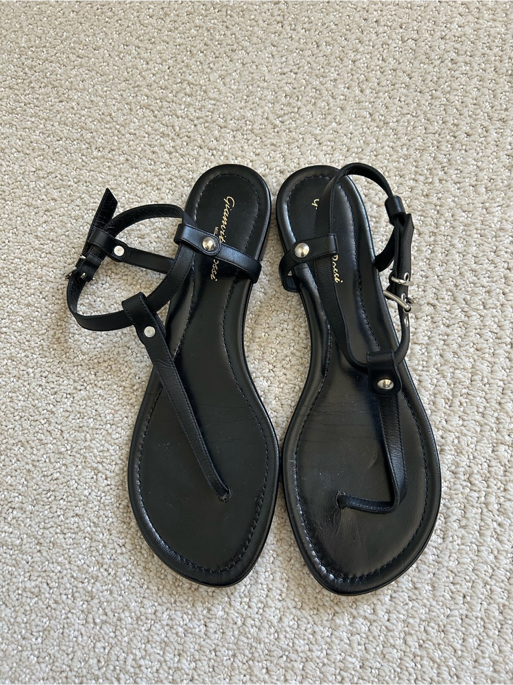 Gianvito Rossi Black Leather Sandals